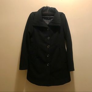 Forever 21 long black pea coat